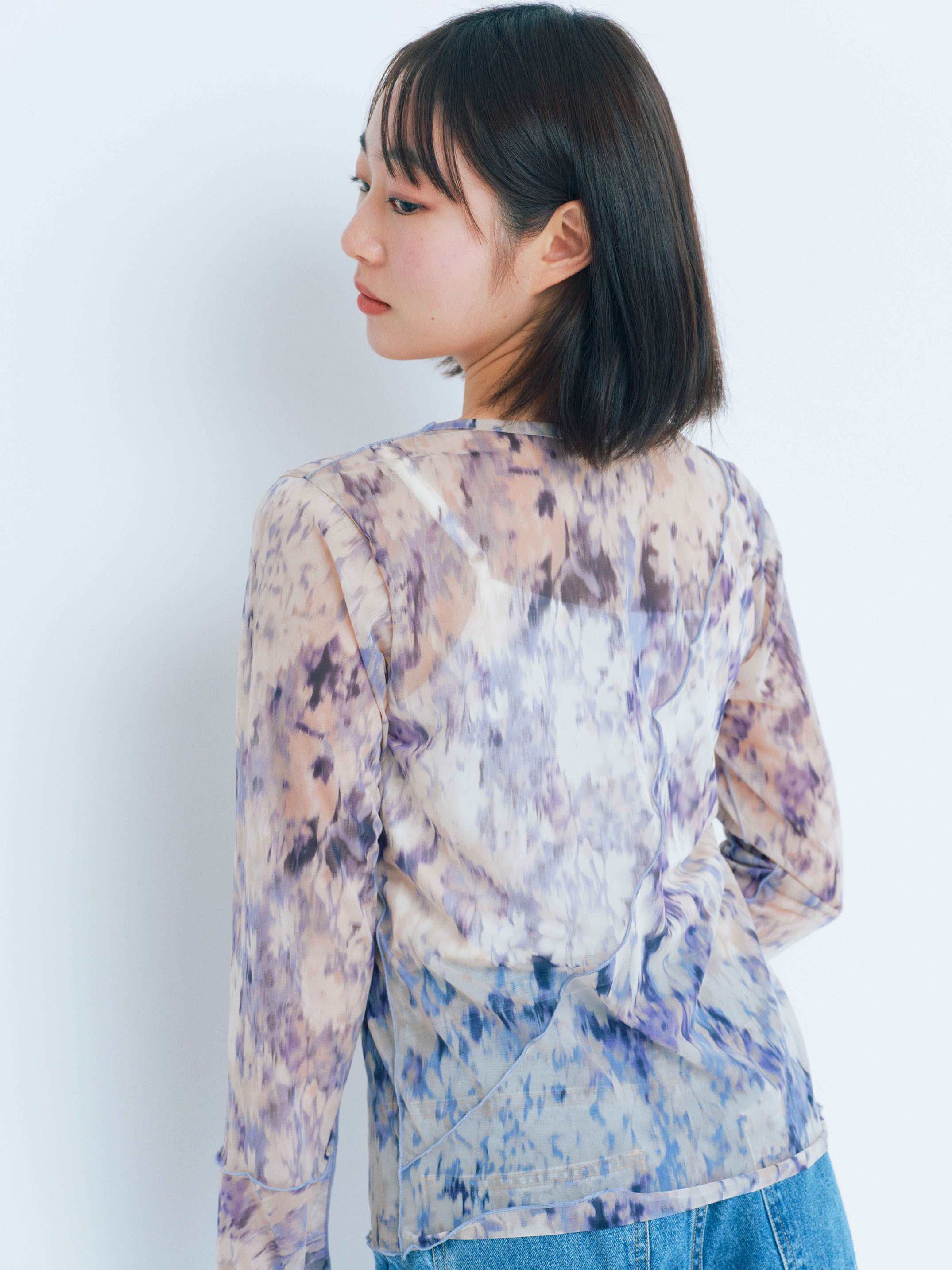美品！Liten リテン　Sheer Sculpture Tops ミント LIten Sheer Sculpture Tops(ミント) レディース