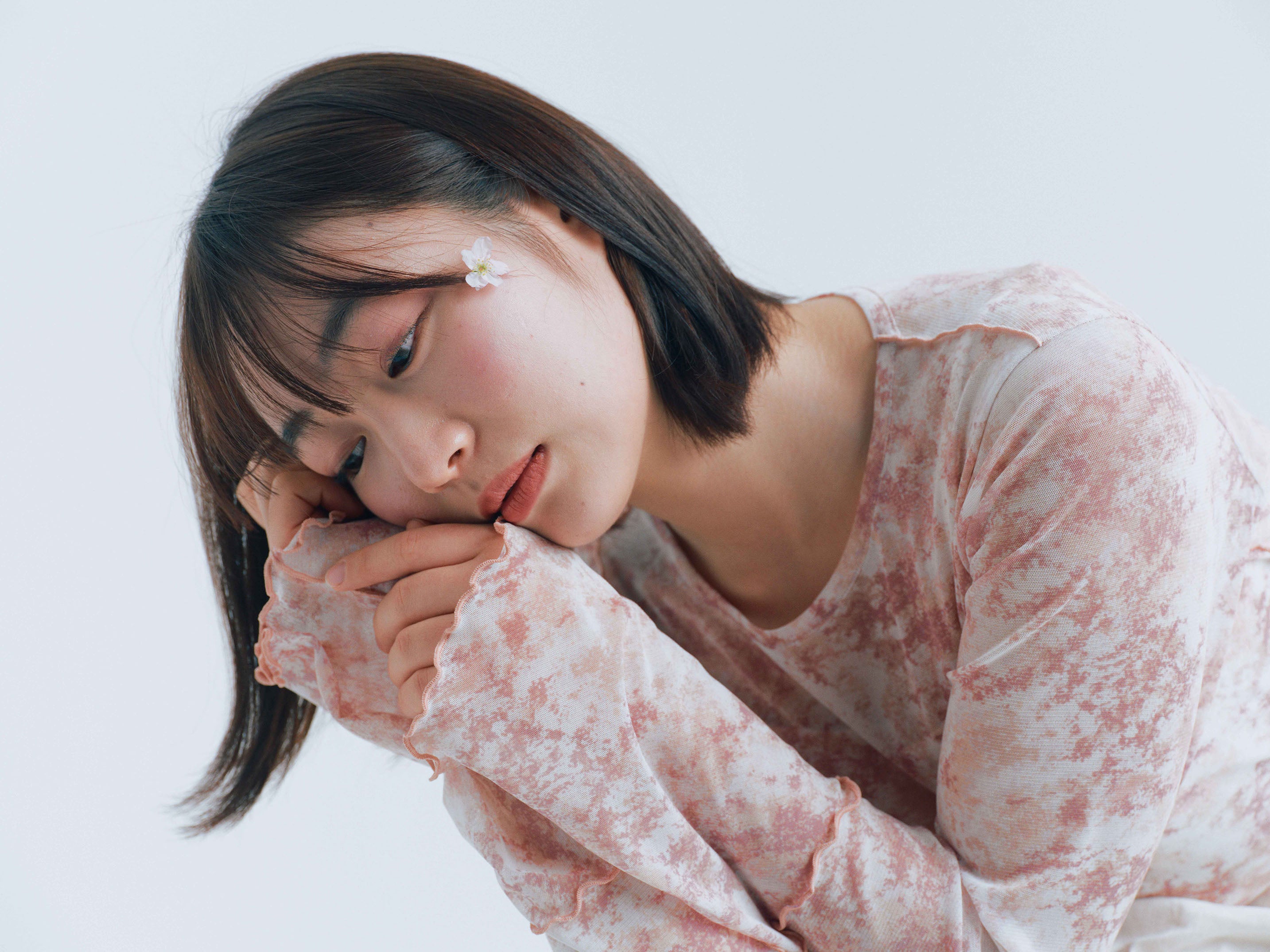 春咲くBlooming シアートップス + キャミソールセット（Pink）