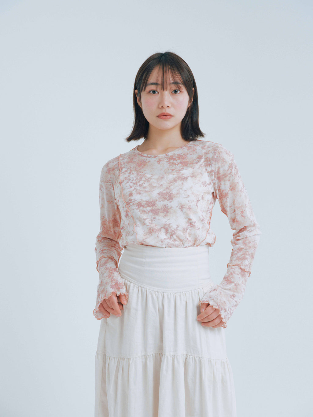 春咲くBlooming シアートップス + キャミソールセット（Pink）