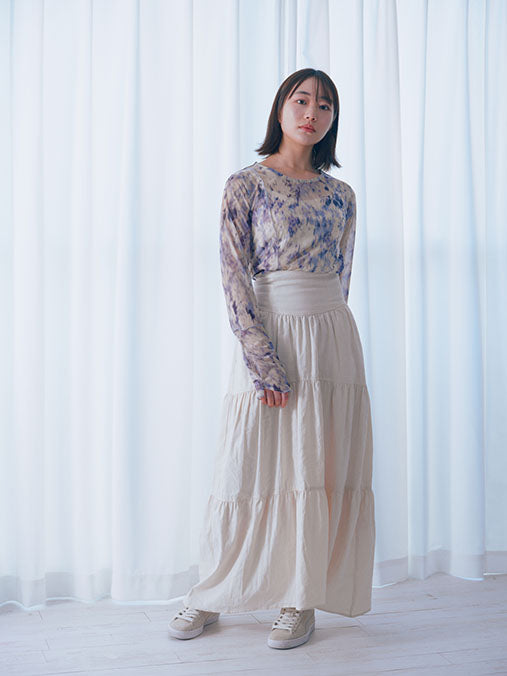 春咲くBlooming シアートップス + キャミソールセット（Blue）