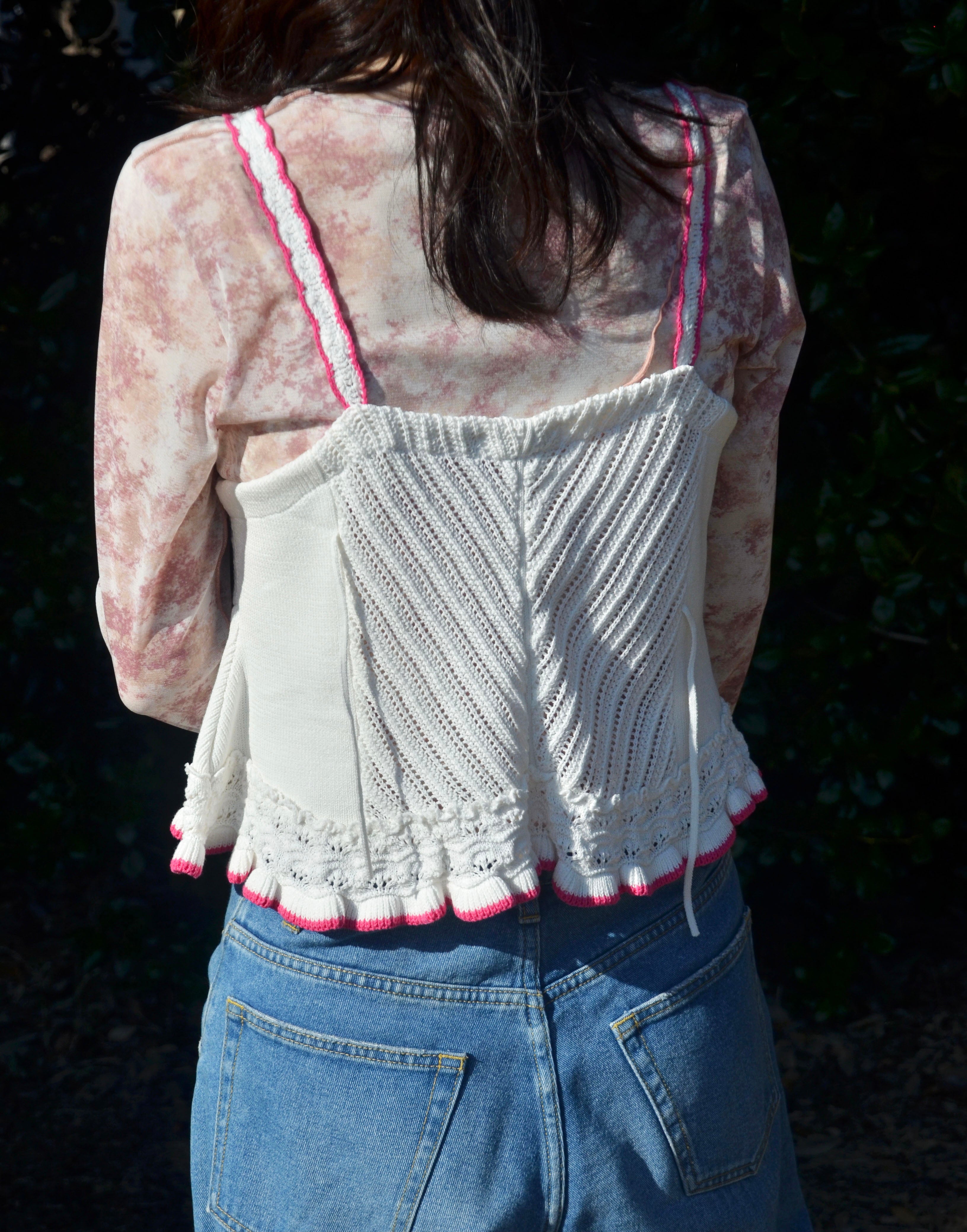 2WAY Pattern Mix ニットビスチェ