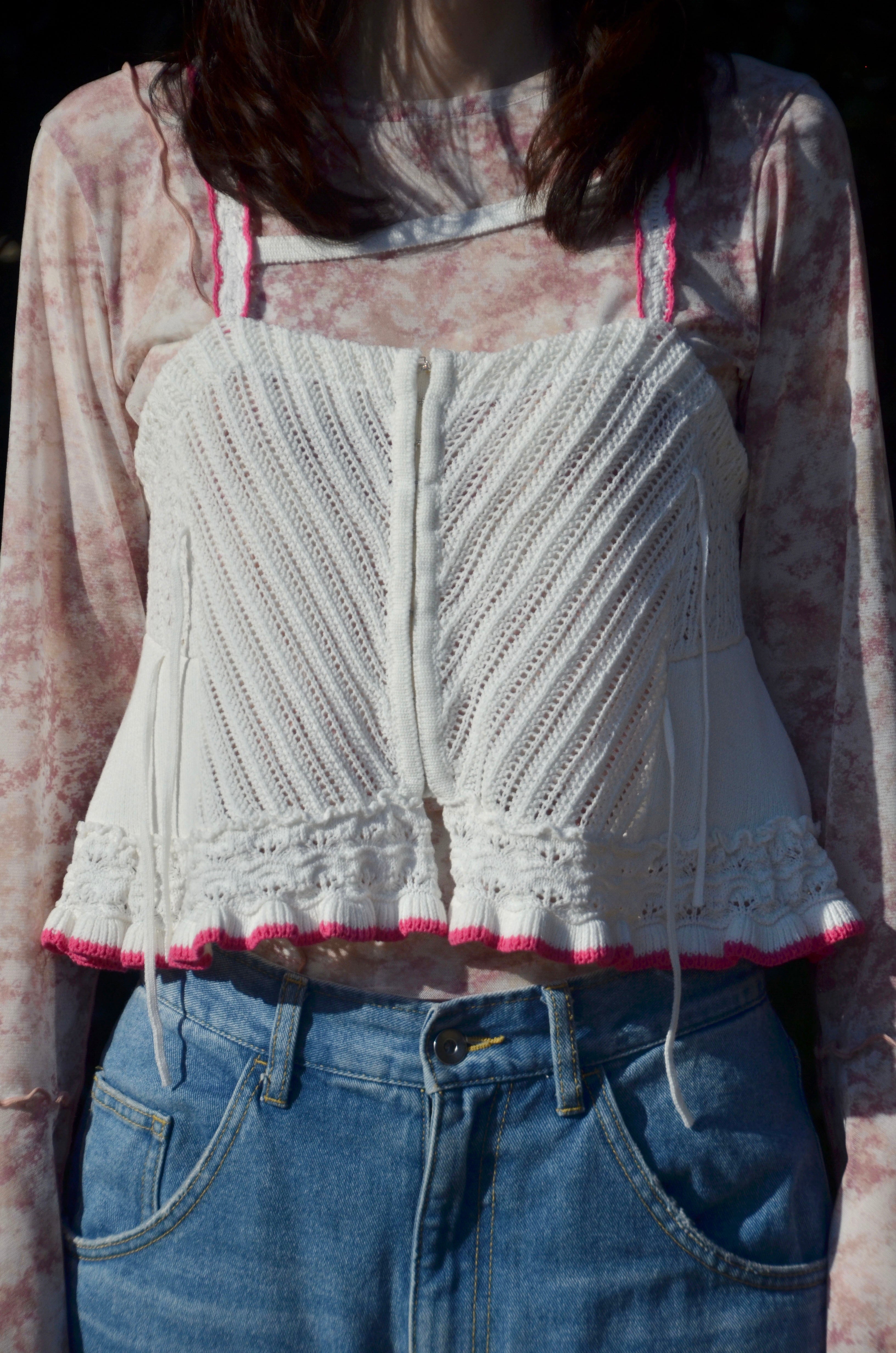 2WAY Pattern Mix ニットビスチェ