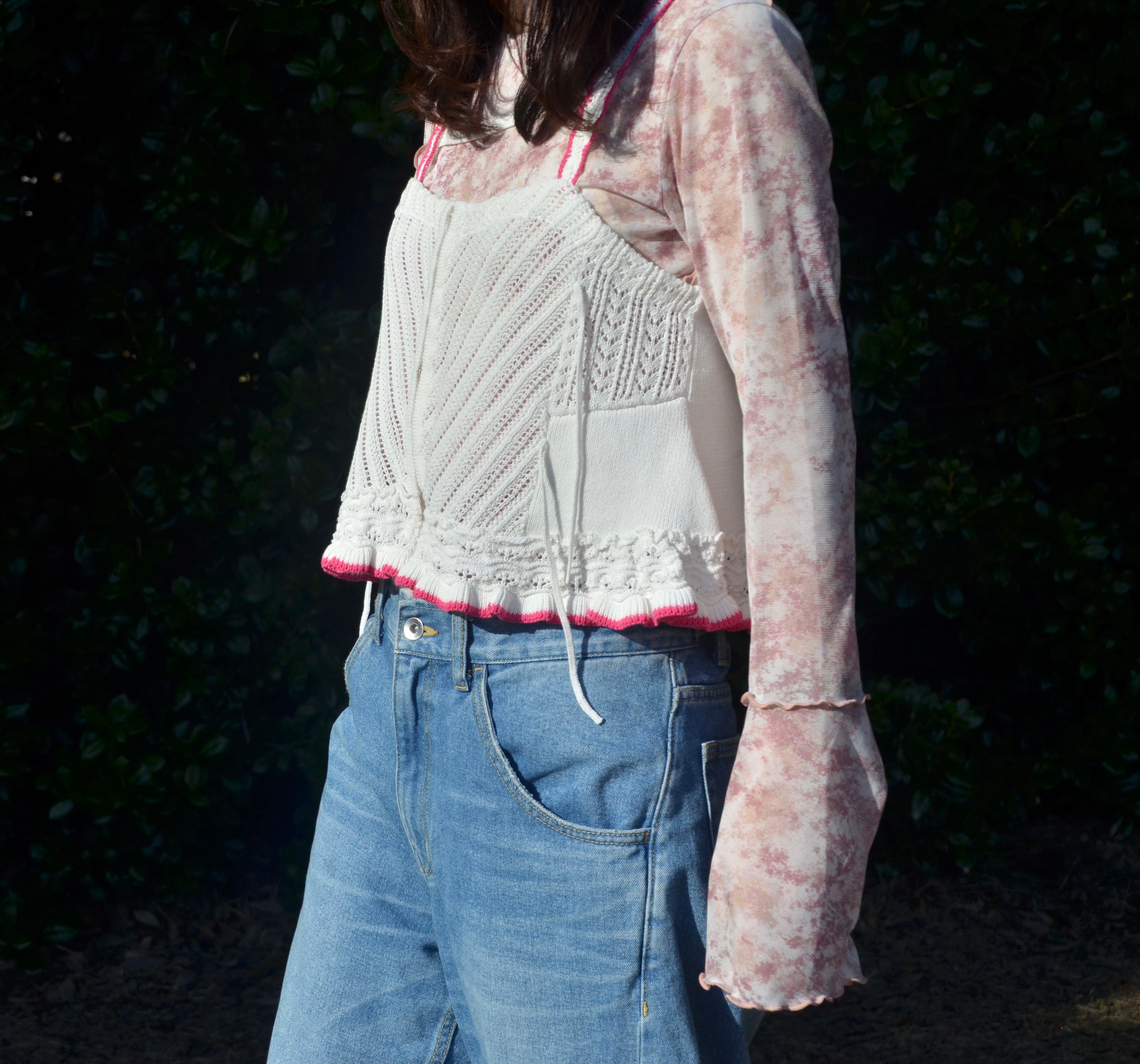 2WAY Pattern Mix ニットビスチェ