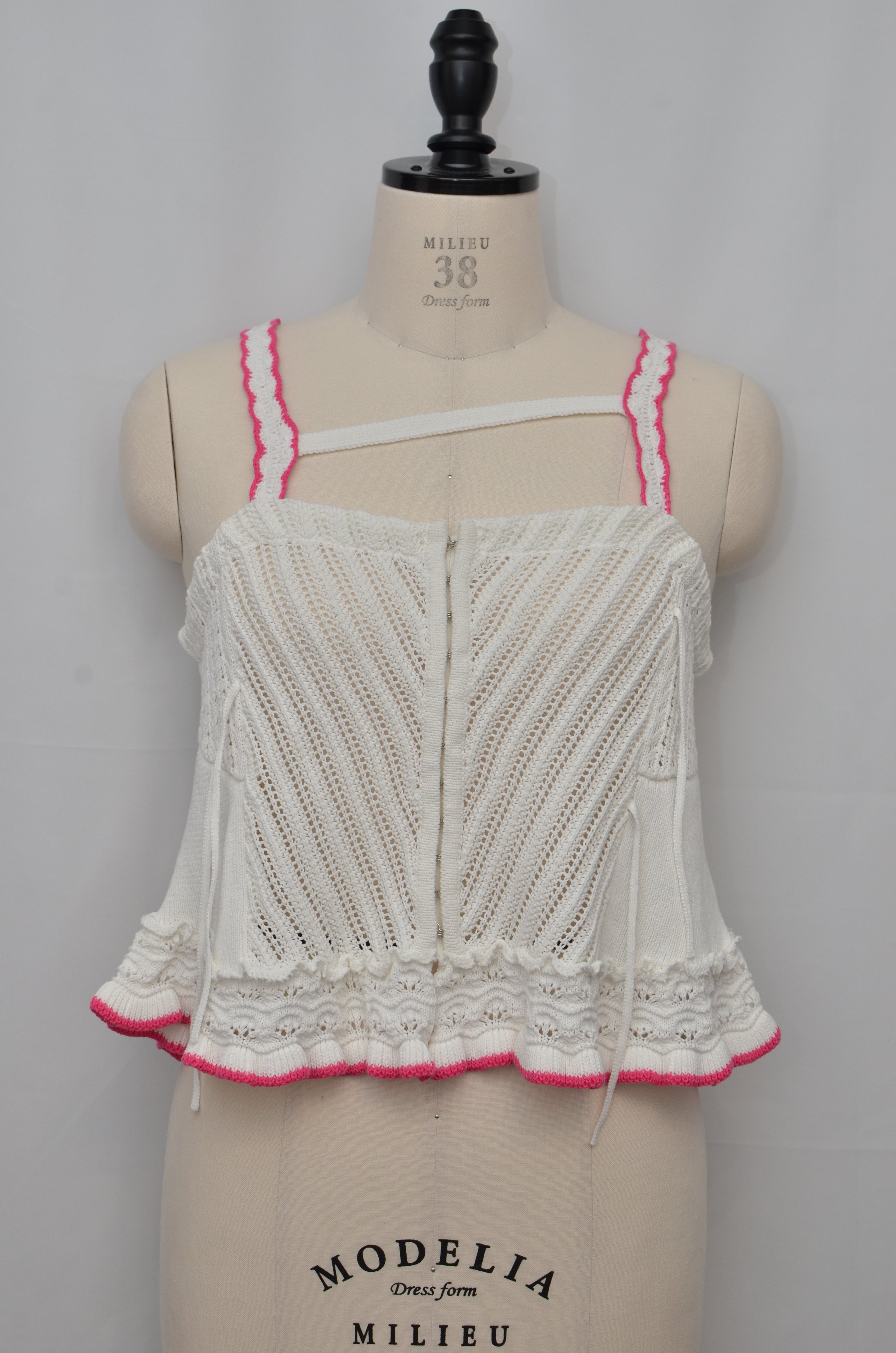 [2/14-15 TOKYO POPUP販売] ロマンチックニットビスチェ（ホワイト）