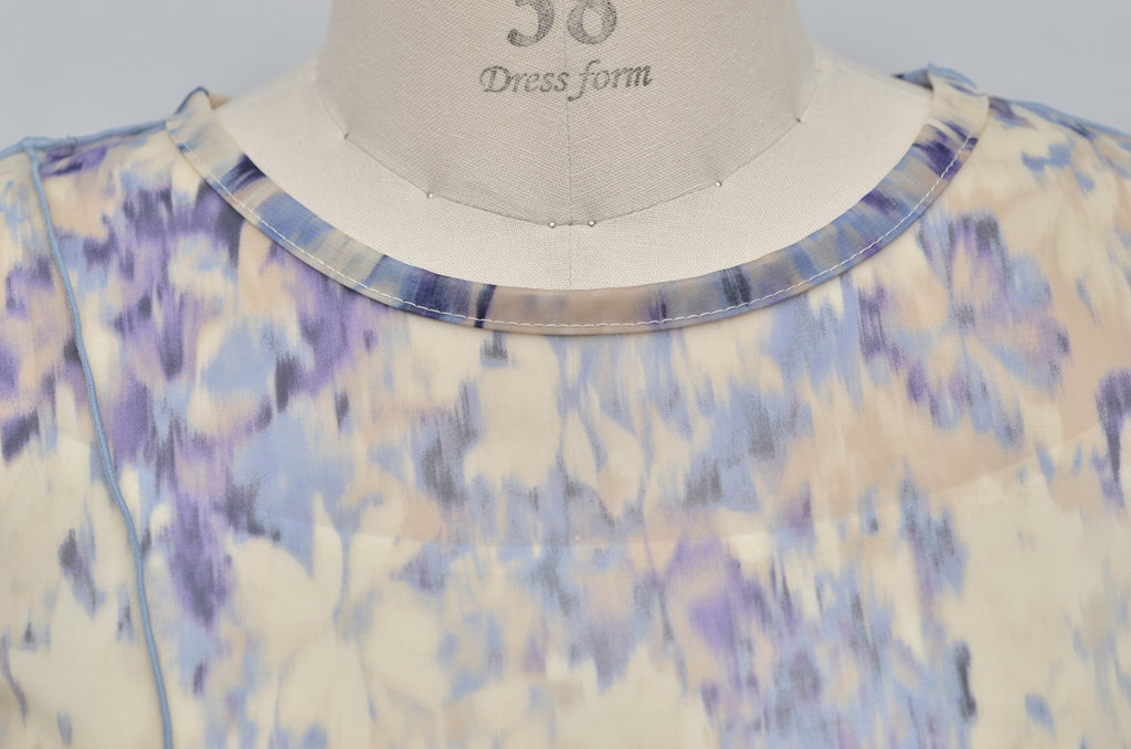 春咲くBlooming シアートップス + キャミソールセット（Blue）