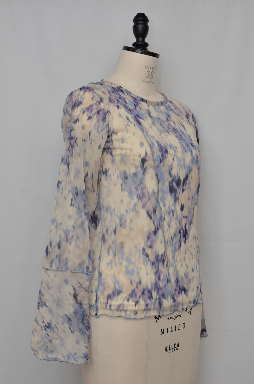 春咲くBlooming シアートップス + キャミソールセット（Blue）