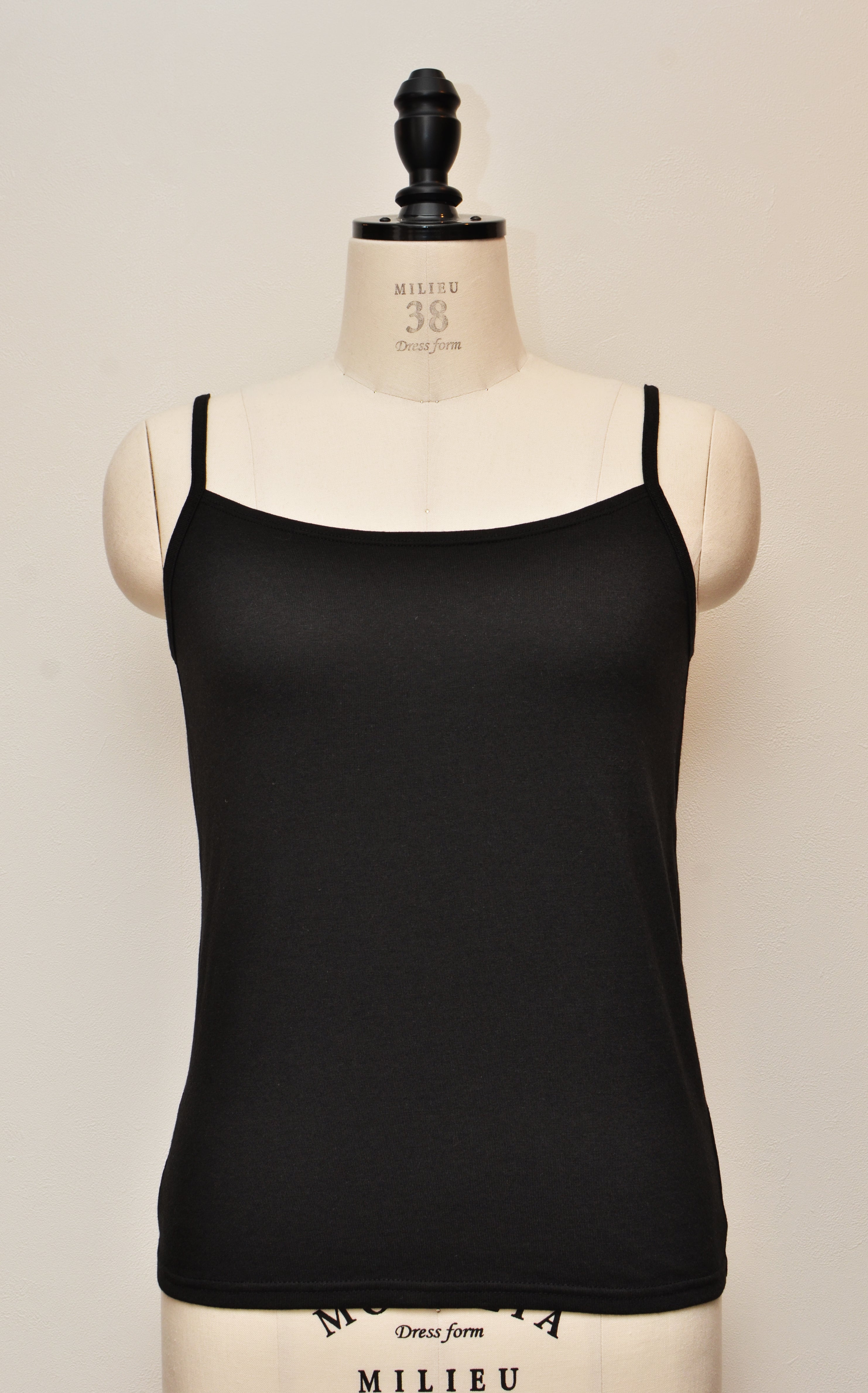 締め付けない綿混キャミソール（アジャスター付き）