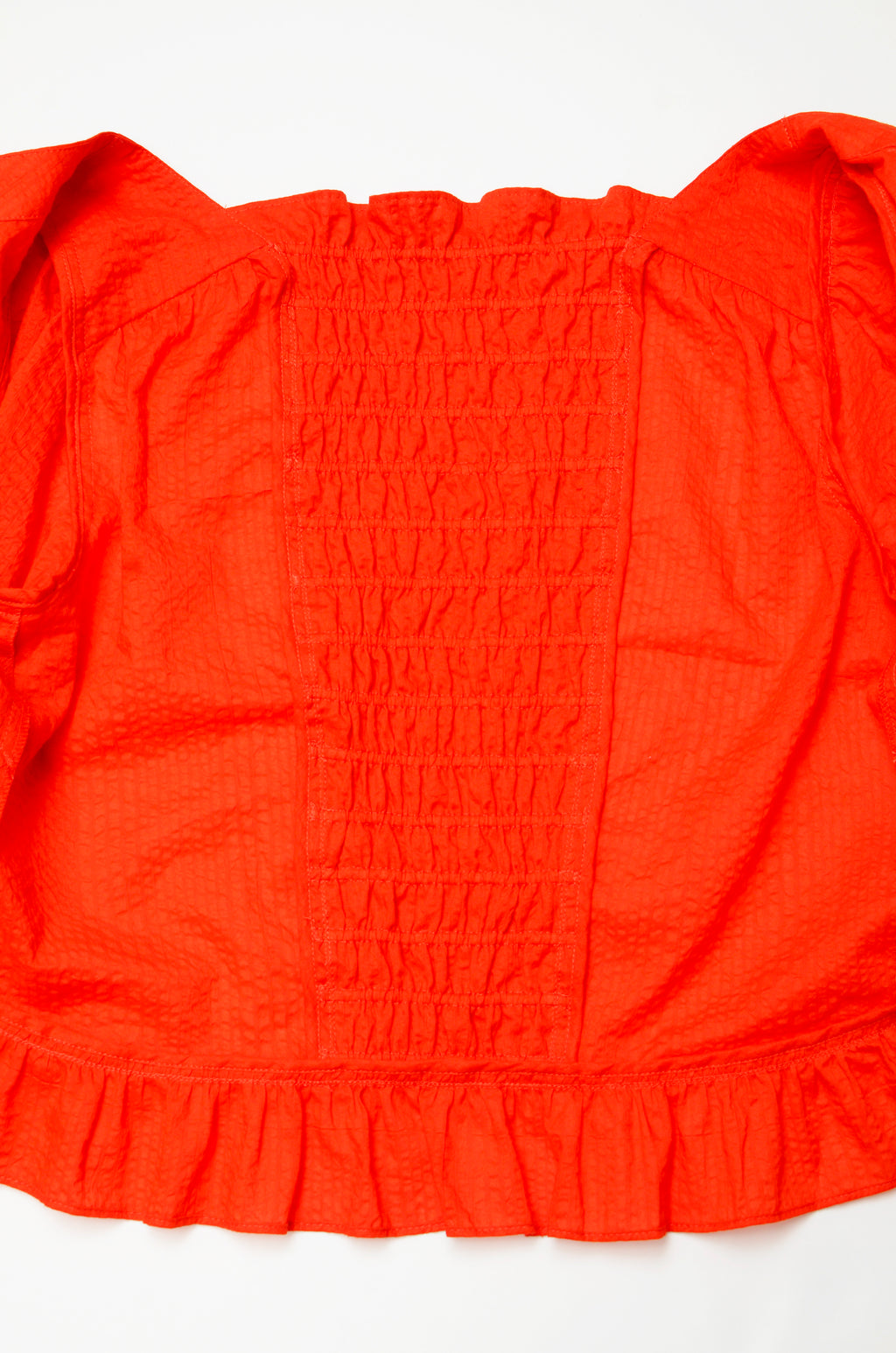 [Non-itchy clothing][Made to order][Washable] Frill motif blouse