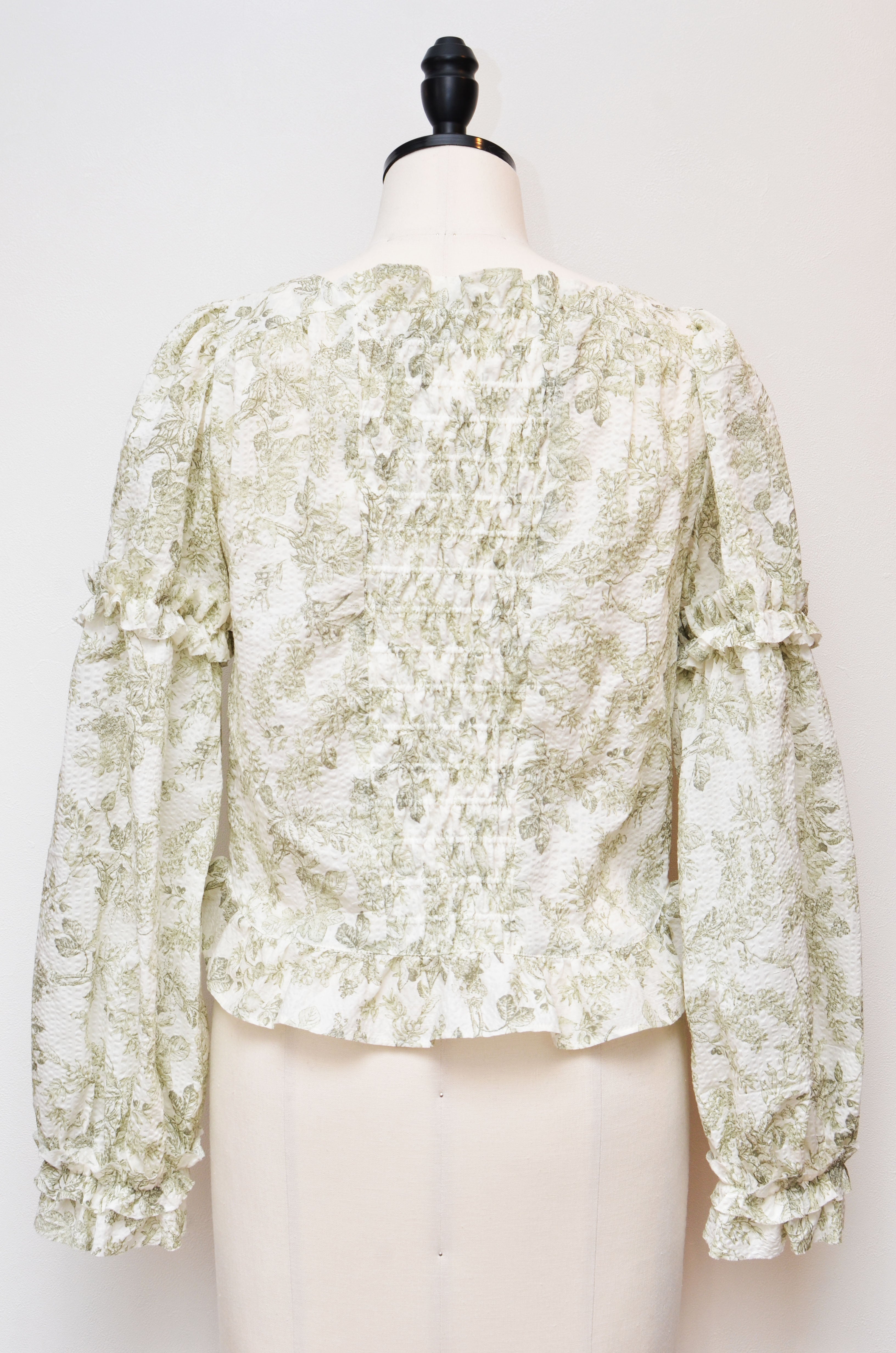 [2/14-15 TOKYO POPUP先行販売] [チクチクしない服] 浪漫ブラウス（オフ）