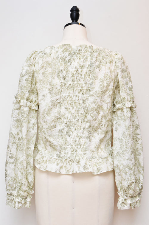 [2/14-15 TOKYO POPUP先行販売] [チクチクしない服] 浪漫ブラウス（オフ）