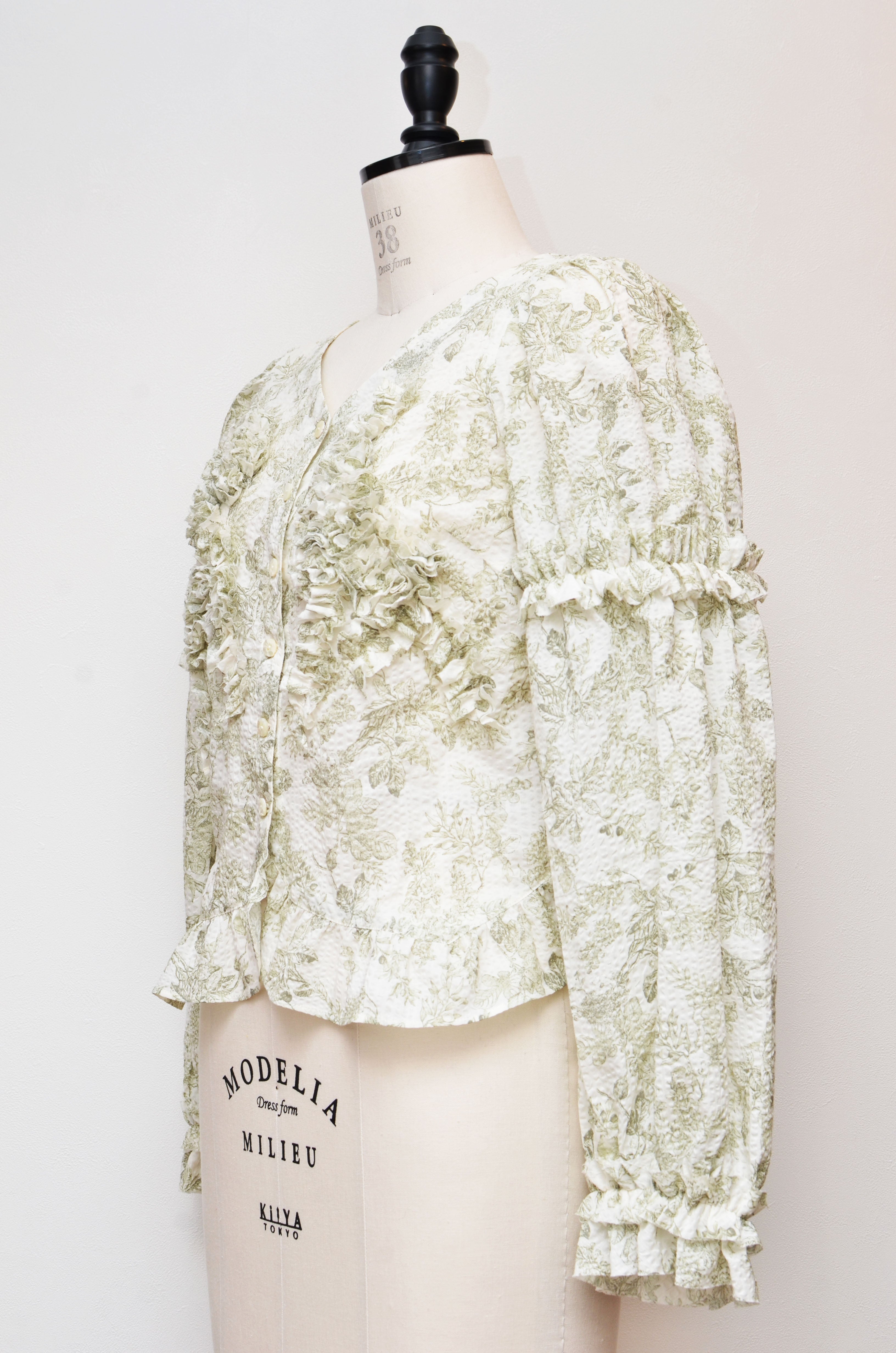 [2/14-15 TOKYO POPUP先行販売] [チクチクしない服] 浪漫ブラウス（オフ）