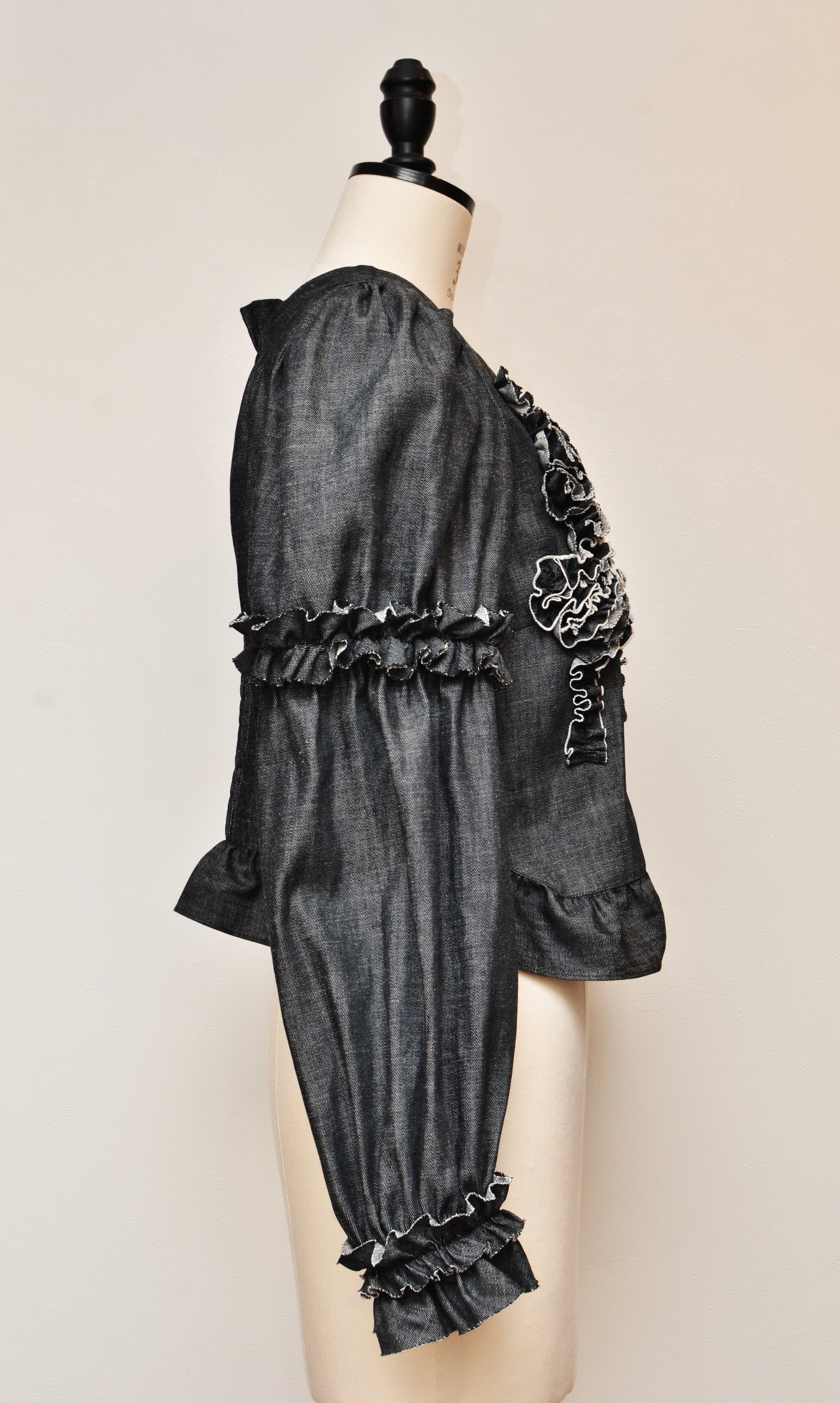 [2/14-15 TOKYO POPUP先行販売] 浪漫ジャケット（デニム風ブラック）