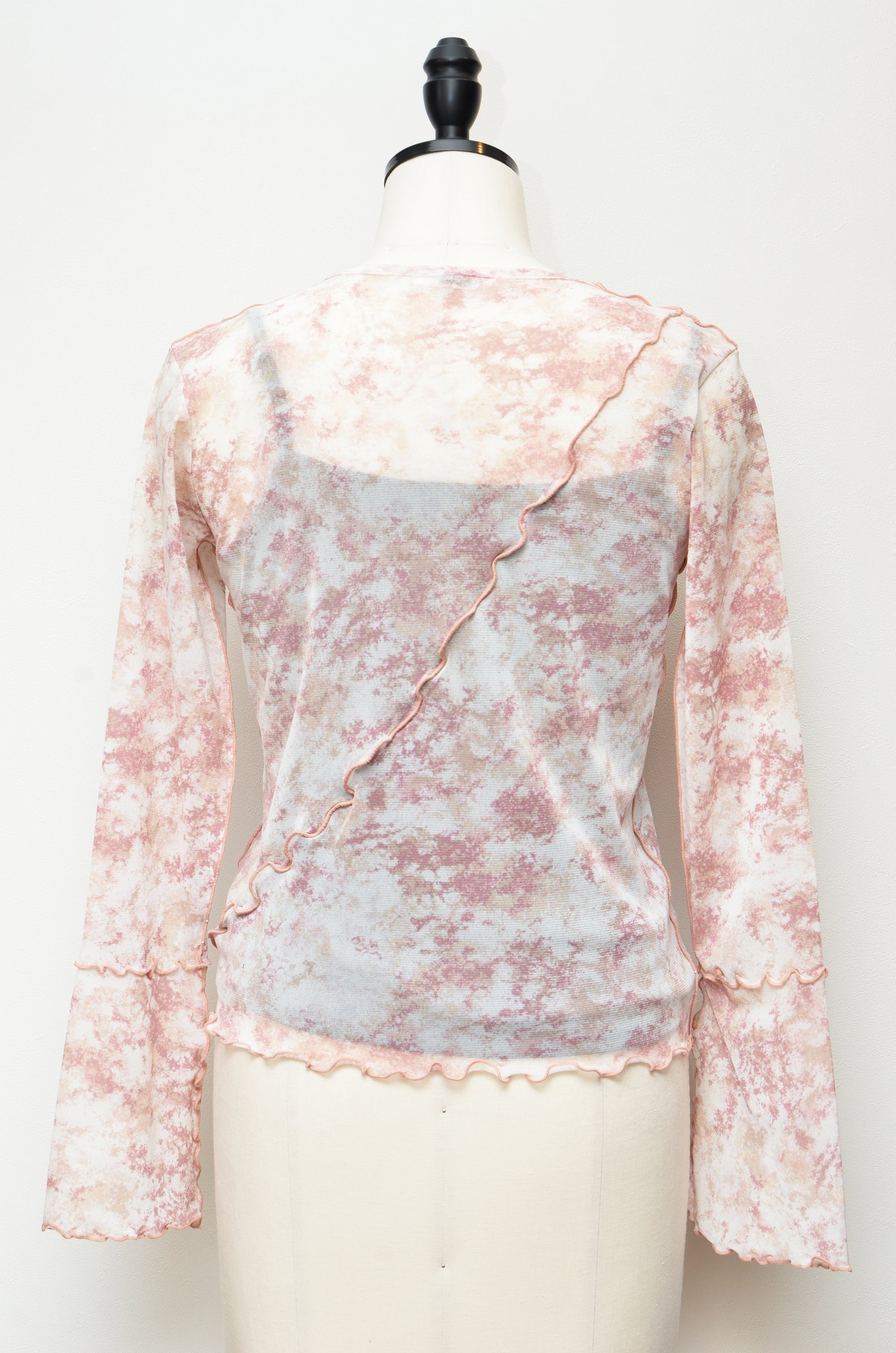 Spring Blooming Sheer Tops + Camisole Set