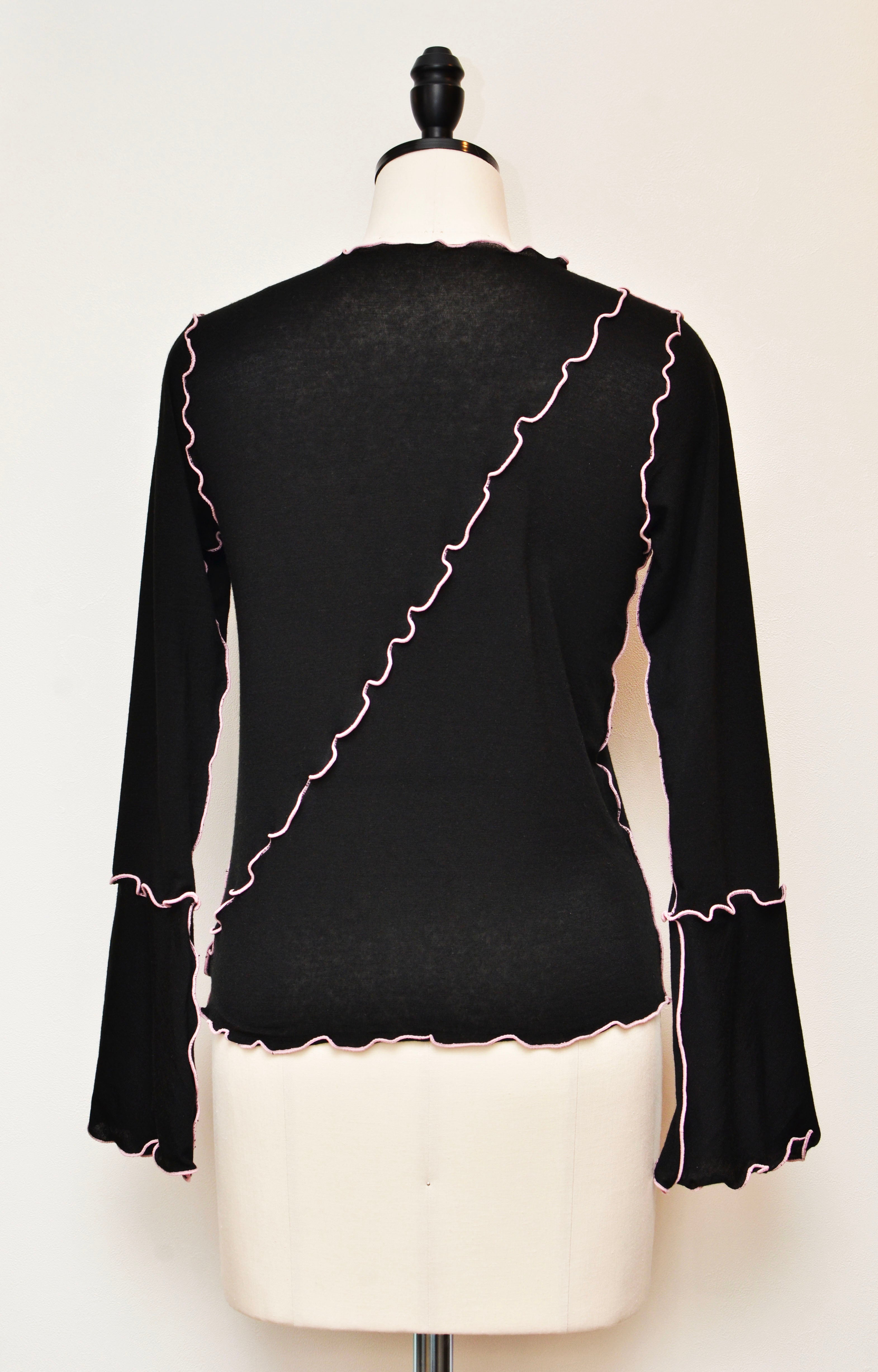 [2/14-15 TOKYO POPUP先行販売] [チクチクしない服] 締め付けないシアートップス （ブラック）