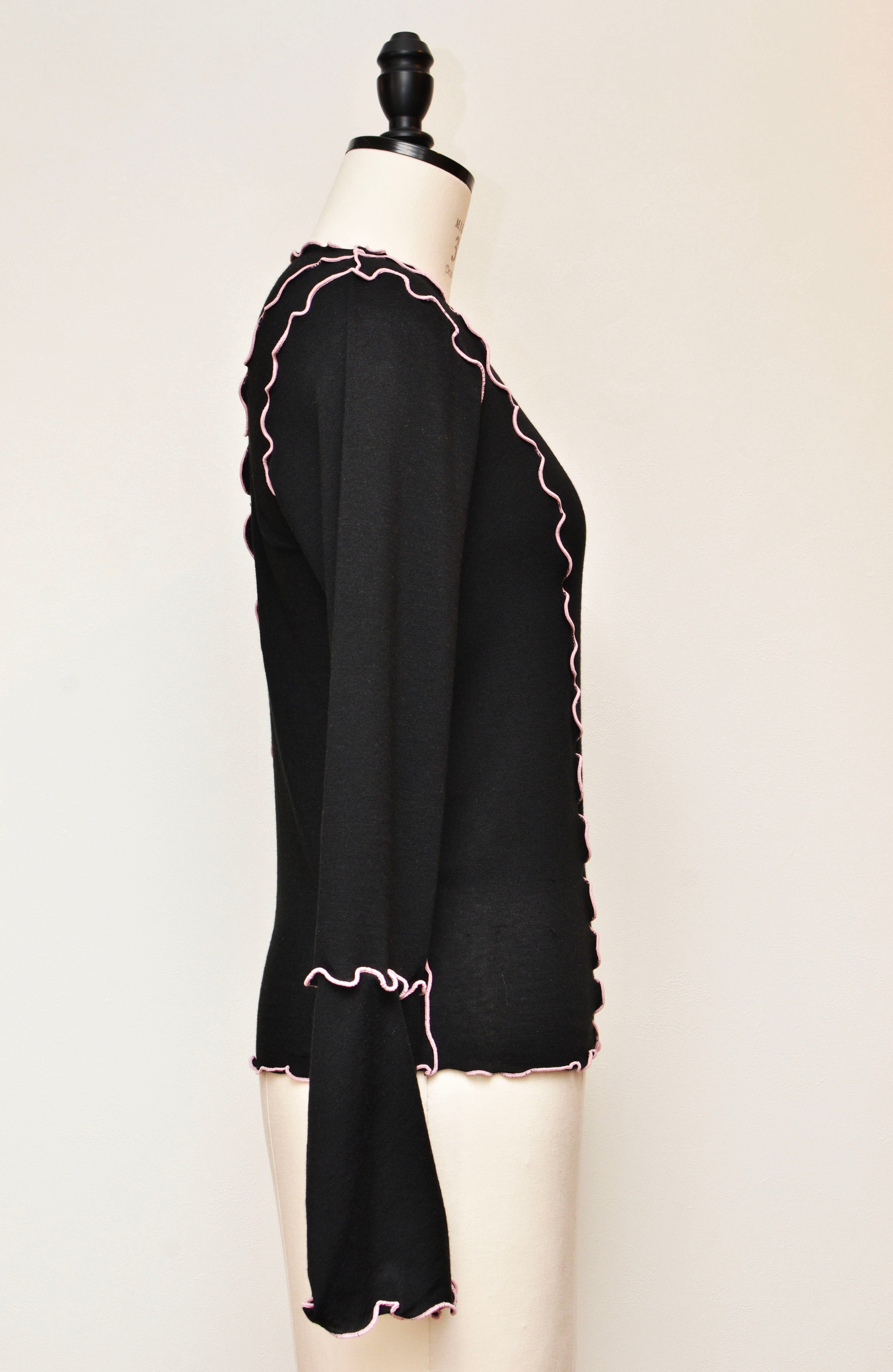 [2/14-15 TOKYO POPUP先行販売] [チクチクしない服] 締め付けないシアートップス （ブラック）